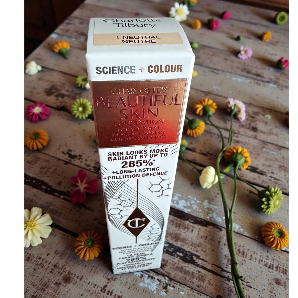 Charlotte Tilbury - Beautiful Skin Foundation - 1 Neutral Medium - *NIB* - Picture 1 of 4